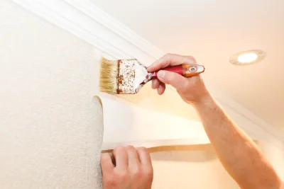 Pose de papier peint à Alénya — revêtements muraux et toiles de verre